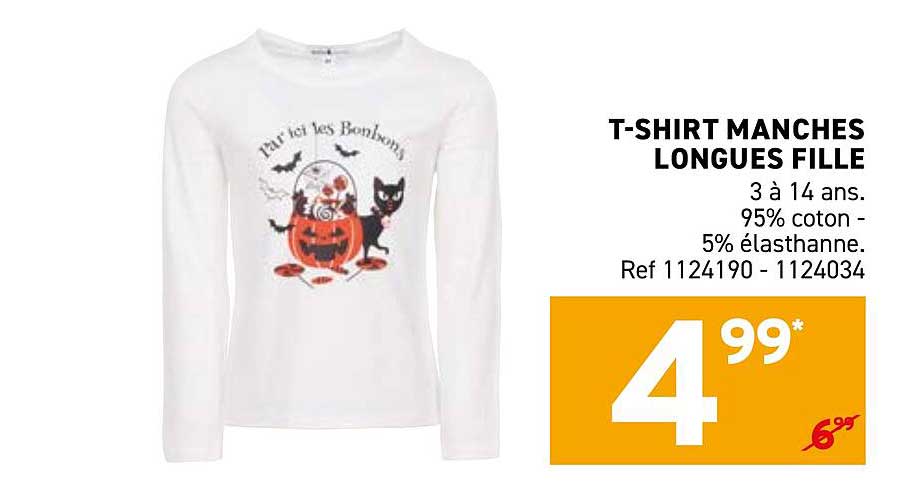 T-SHIRT MANCHES LONGUES FILLE