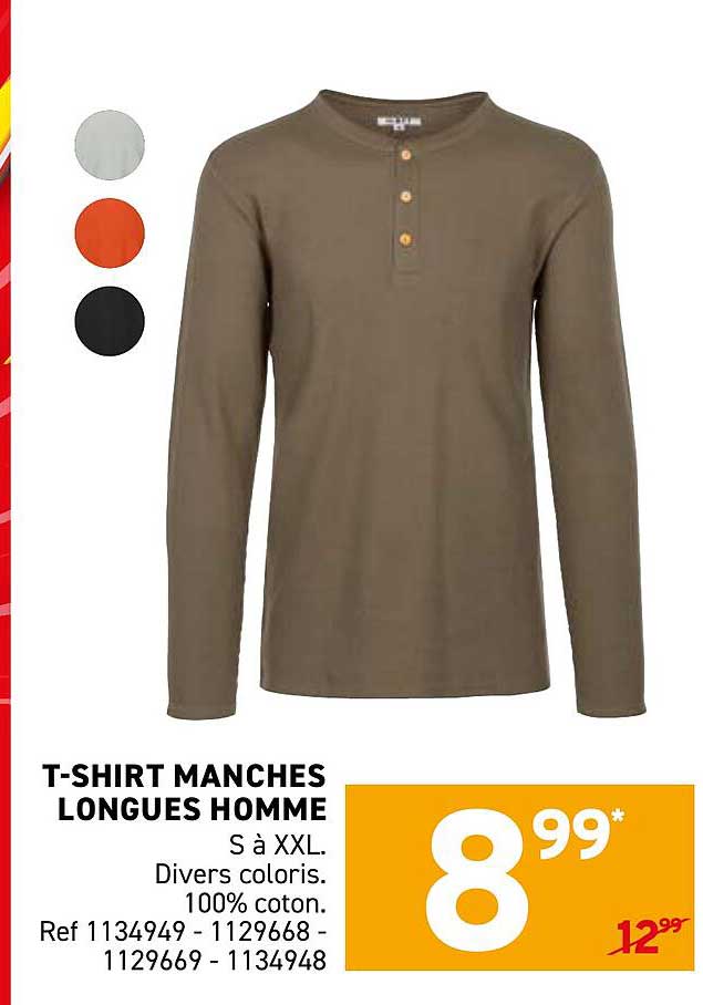 T-SHIRT MANCHES LONGUES HOMME