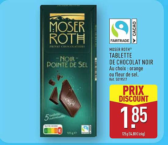 TABLETTE DE CHOCOLAT NOIR