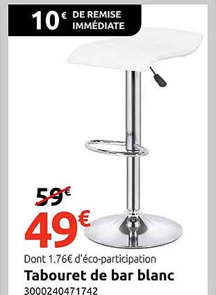 Tabouret de bar blanc