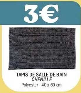 TAPIS DE SALLE DE BAIN CHENILLE