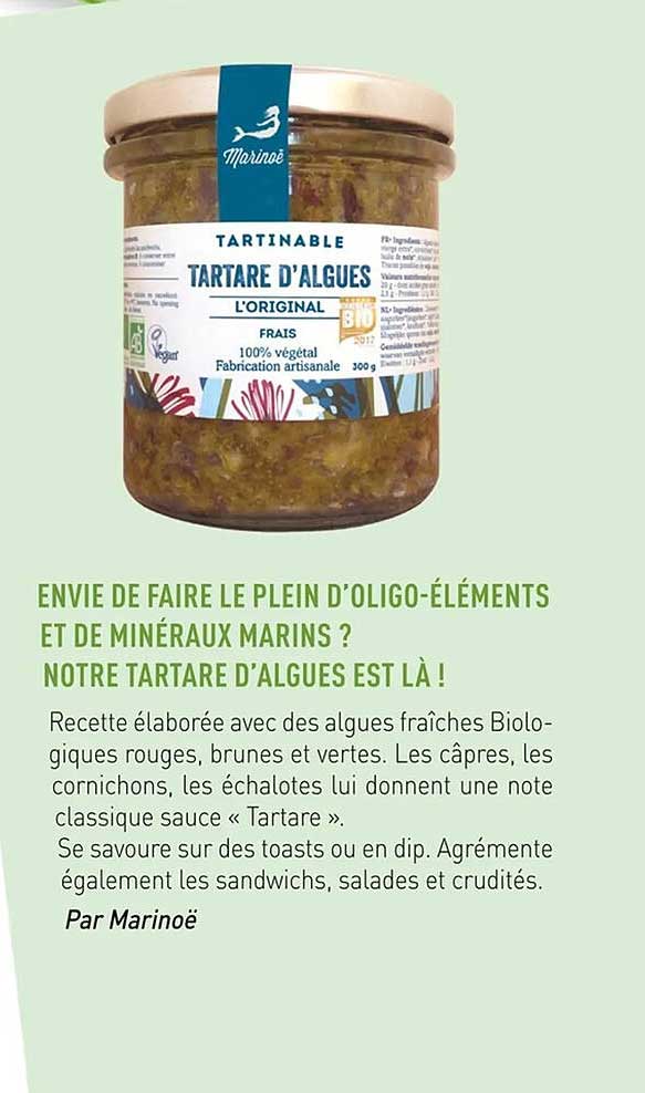 TARTINEABLE TARTARE D'ALGUES L'ORIGINAL