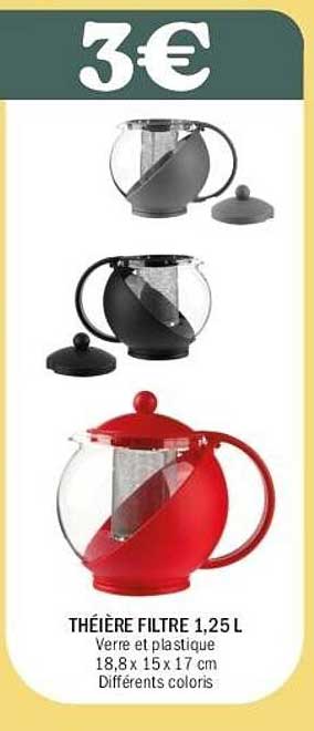 THÉIÈRE FILTRE 1,25 L