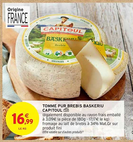 TOMME PUR BREBIS BASKERIU CAPITOUL