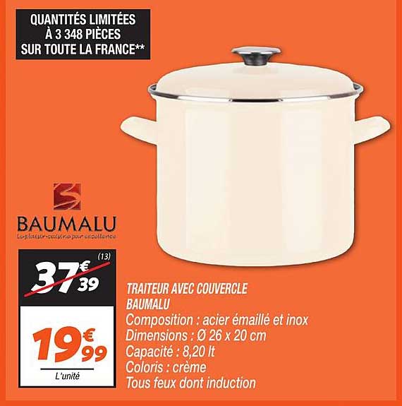 TRAITEUR AVEC COUVERCLE BAUMALU