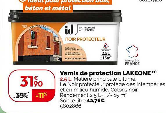 Vernis de protection LAKEONE