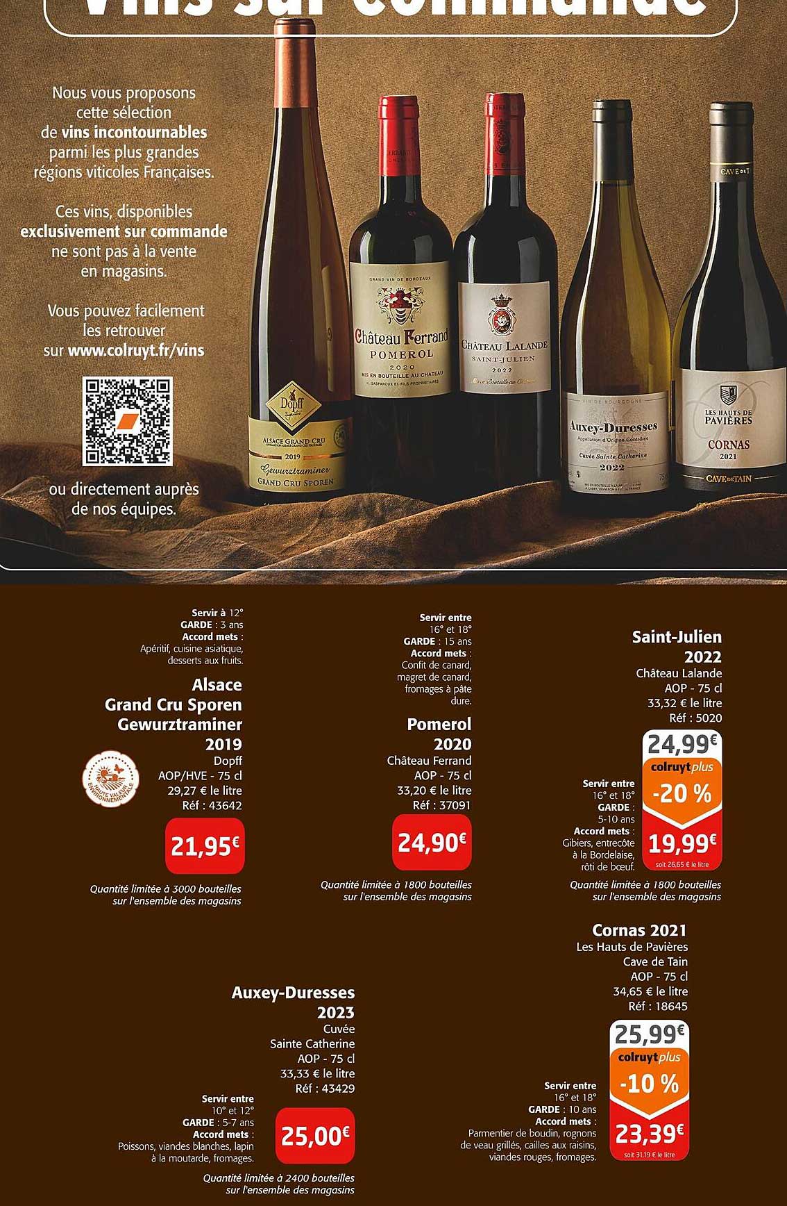 Vins sur commande