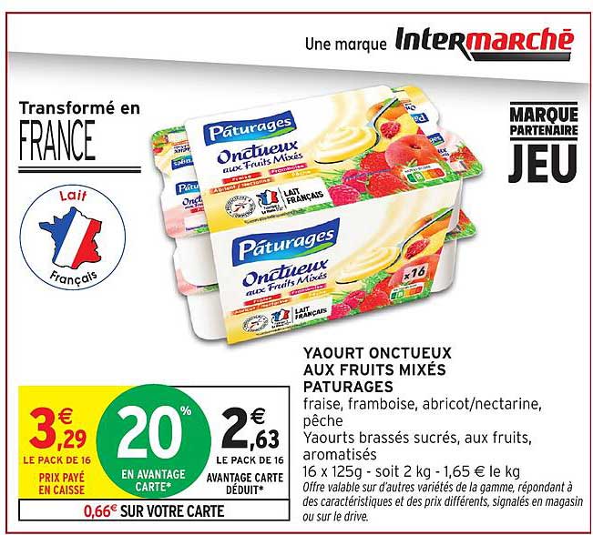YAOURT ONCTUEUX AUX FRUITS MIXÉS PÂTURAGES