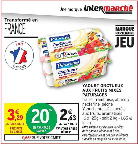 YAOURT ONCTUEUX AUX FRUITS MIXÉS PÂTURAGES