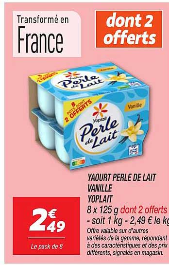 Yaourt Perle de Lait Vanille Yoplait