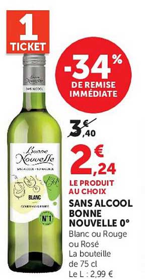1 TICKET -34% DE REMISE IMMÉDIATE