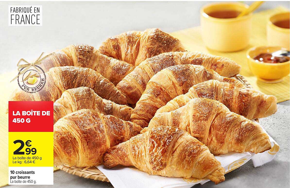 10 croissants pur beurre
