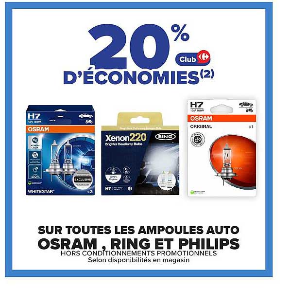 20% D'ÉCONOMIES(2)