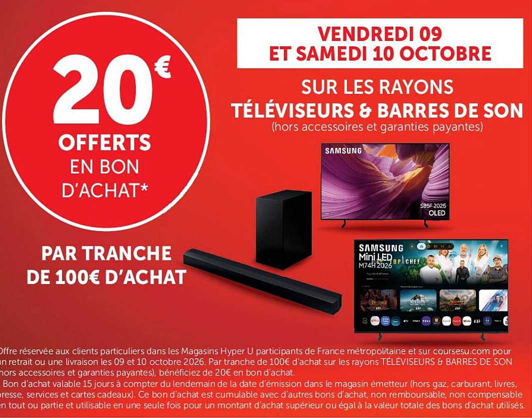 20€ OFFERTS EN BON D’ACHAT*
