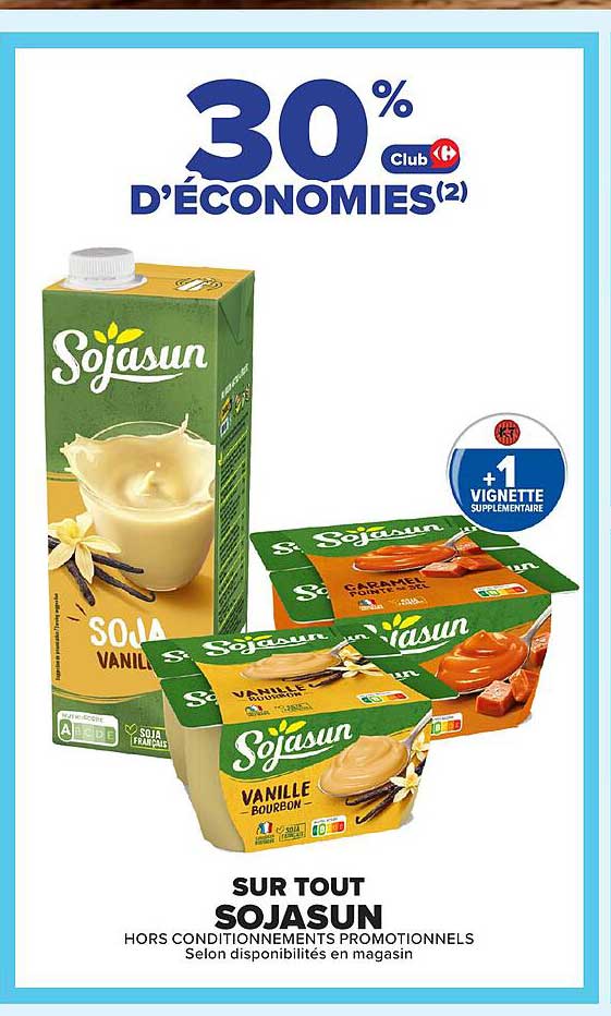 30% D'ÉCONOMIES(2)