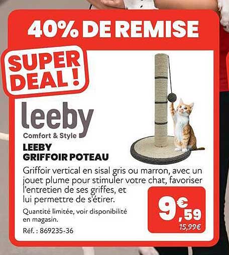 40% DE REMISE SUPER DEAL! leeby LEEBY GRIFFOIR POTEAU