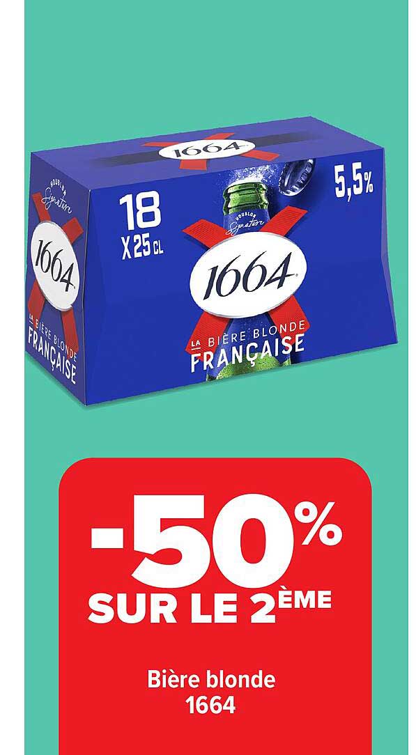 -50% SUR LE 2ÈME Bière blonde 1664