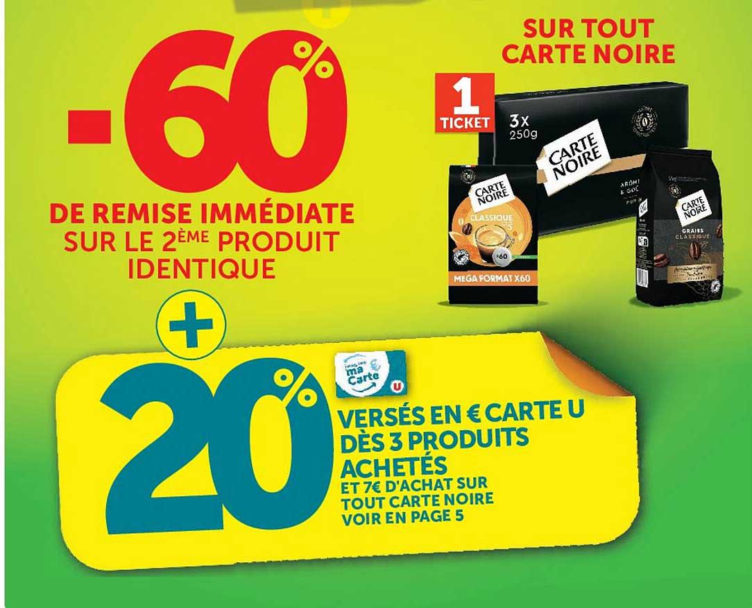 -60% de remise immédiate sur le 2ème produit identique