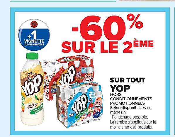 -60% SUR LE 2ÈME SUR TOUT YOP