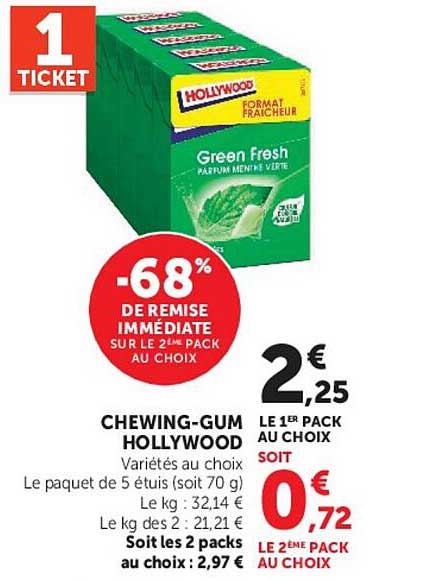 -68% DE REMISE IMMÉDIATE SUR LE 2ÈME PACK AU CHOIX