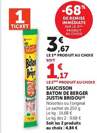 -68% DE REMISE IMMEDIATE SUR LE 2ÈME PRODUIT AU CHOIX