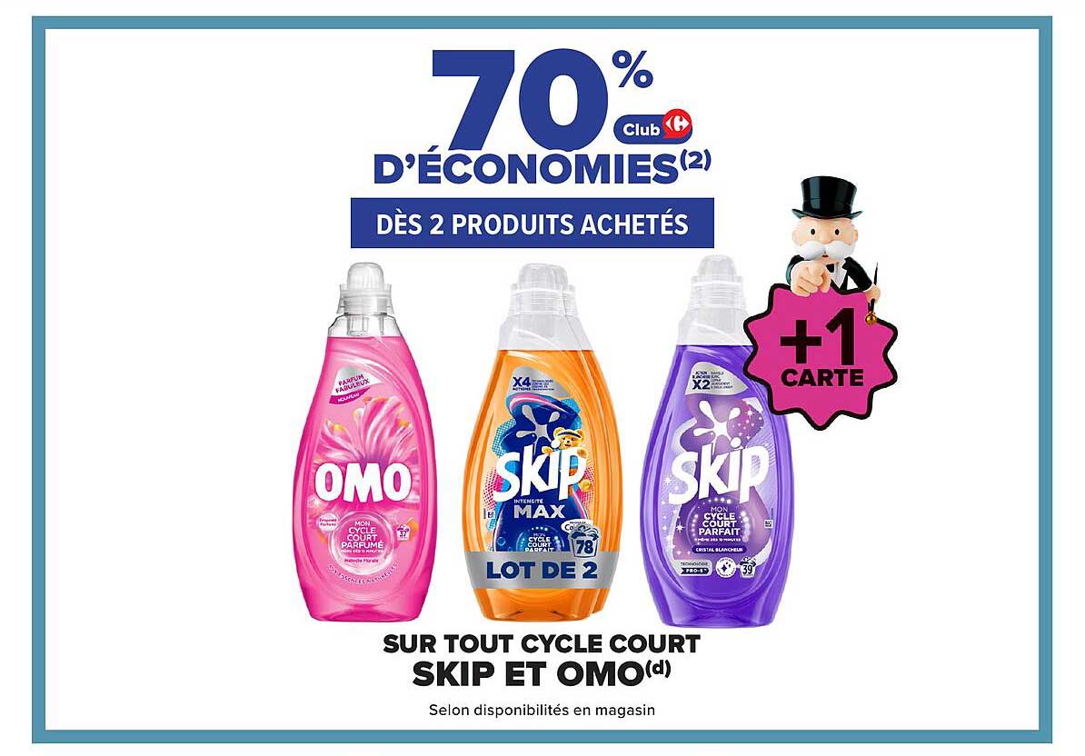 70% D’ÉCONOMIES(2) DÈS 2 PRODUITS ACHETÉS