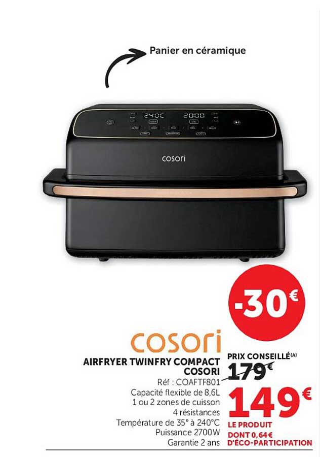 AIRFRYER TWINFRY COMPACT COSORI