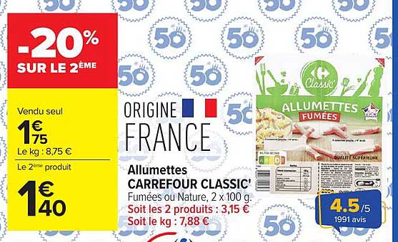 Allumettes CARREFOUR CLASSIC'