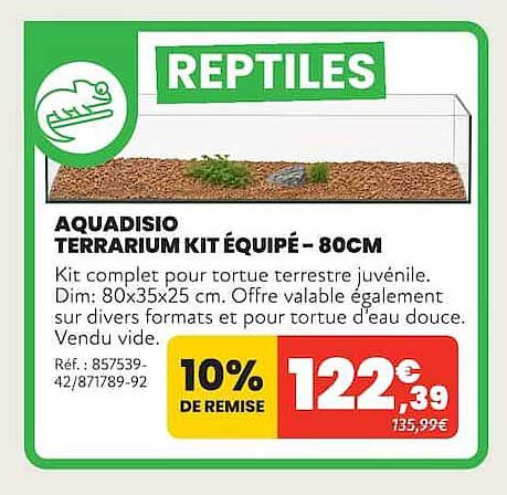 AQUADISIO TERRARIUM KIT ÉQUIPÉ - 80CM