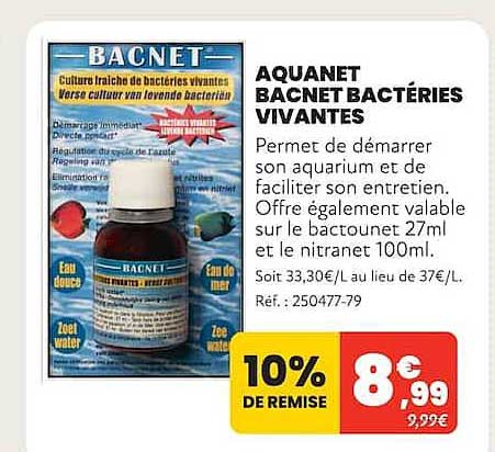 AQUANET BACNET BACTÉRIES VIVANTES