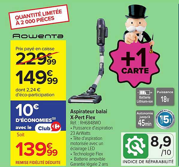 Aspirateur balai X-Per Flex