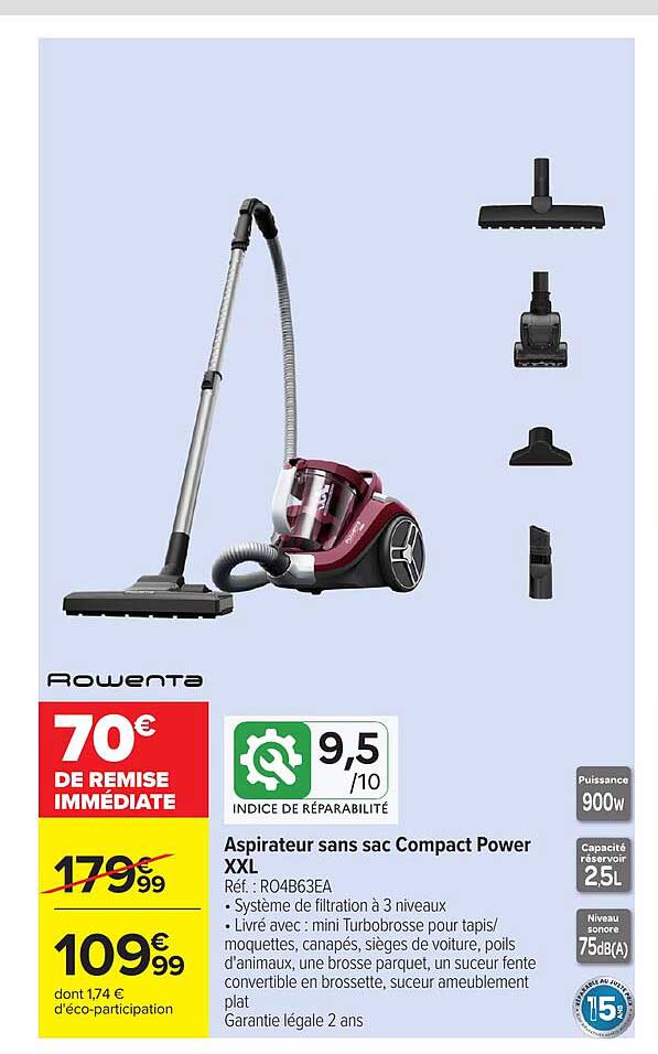 Aspirateur sans sac Compact Power XXL