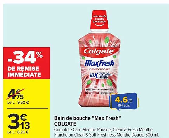 Bain de bouche "Max Fresh" COLGATE