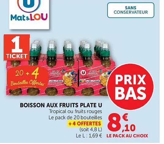 BOISSON AUX FRUITS PLATE U