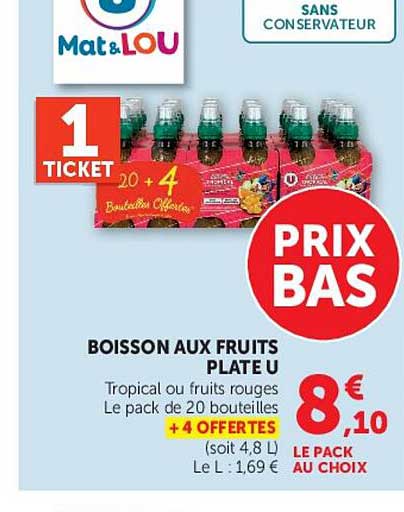 BOISSON AUX FRUITS PLATE U