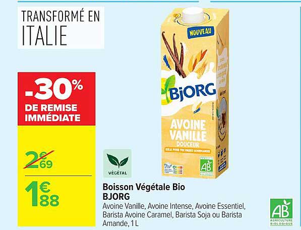 Boisson Végétale Bio BJORG