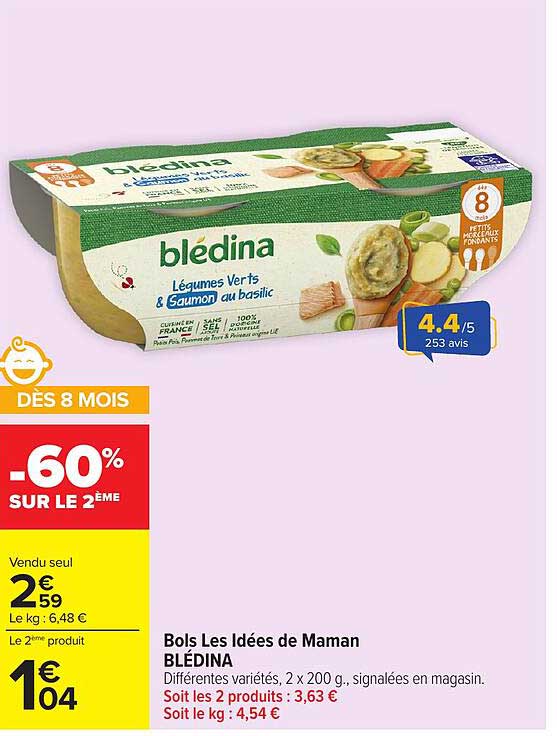Bols Les Idées de Maman BLÉDINA