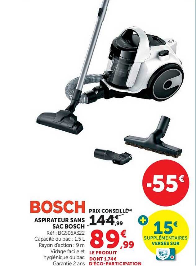 BOSCH ASPIRATEUR SANS SAC BOSCH