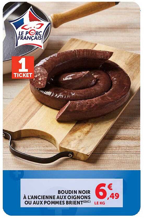BOUDIN NOIR À L'ANCIENNE AUX OIGNONS OU AUX POMMES BRIENT (2/LC)