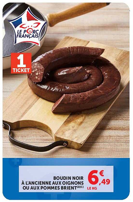 BOUDIN NOIR À L'ANCIENNE AUX OIGNONS OU AUX POMMES BRIENT(2)(C)