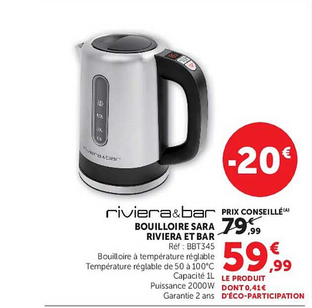 Bouilloire SARA Riviera et Bar
