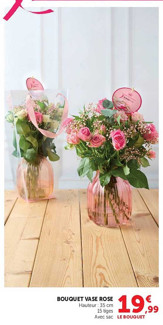 BOUQUET VASE ROSE