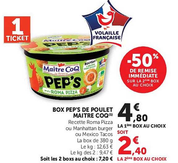 BOX PEP'S DE POULET MAITRE COQ