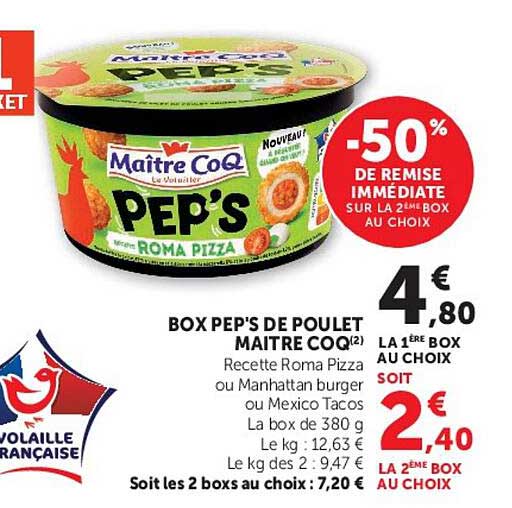 BOX PEP'S DE POULET MAITRE COQ