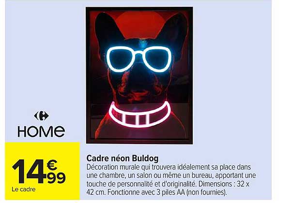 Cadre néon Buldog