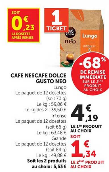 CAFE NESCAFE DOLCE GUSTO NEO