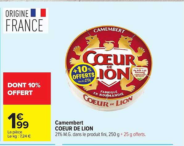 Camembert COEUR DE LION