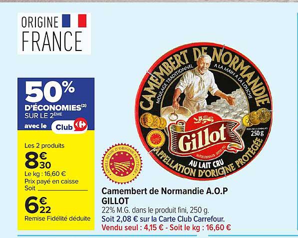 Camembert de Normandie A.O.P GILLOT