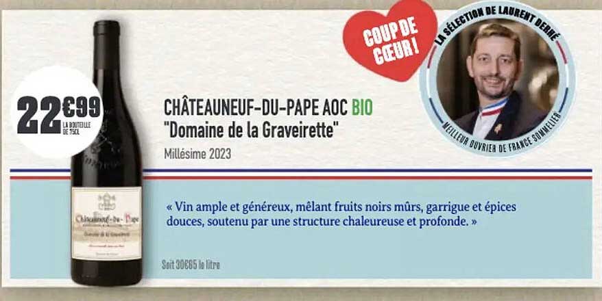 CHÂTEAUNEUF-DU-PAPE AOC BIO "Domaine de la Graveirette"
