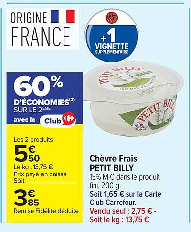 Chèvre Frais PETIT BILLY